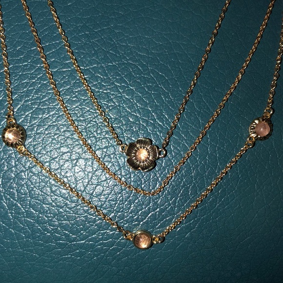 COACH Demi-Fine Sunburst Layered Chain Necklace - Picture 2 of 5